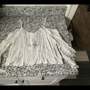 Split back fringe crop top